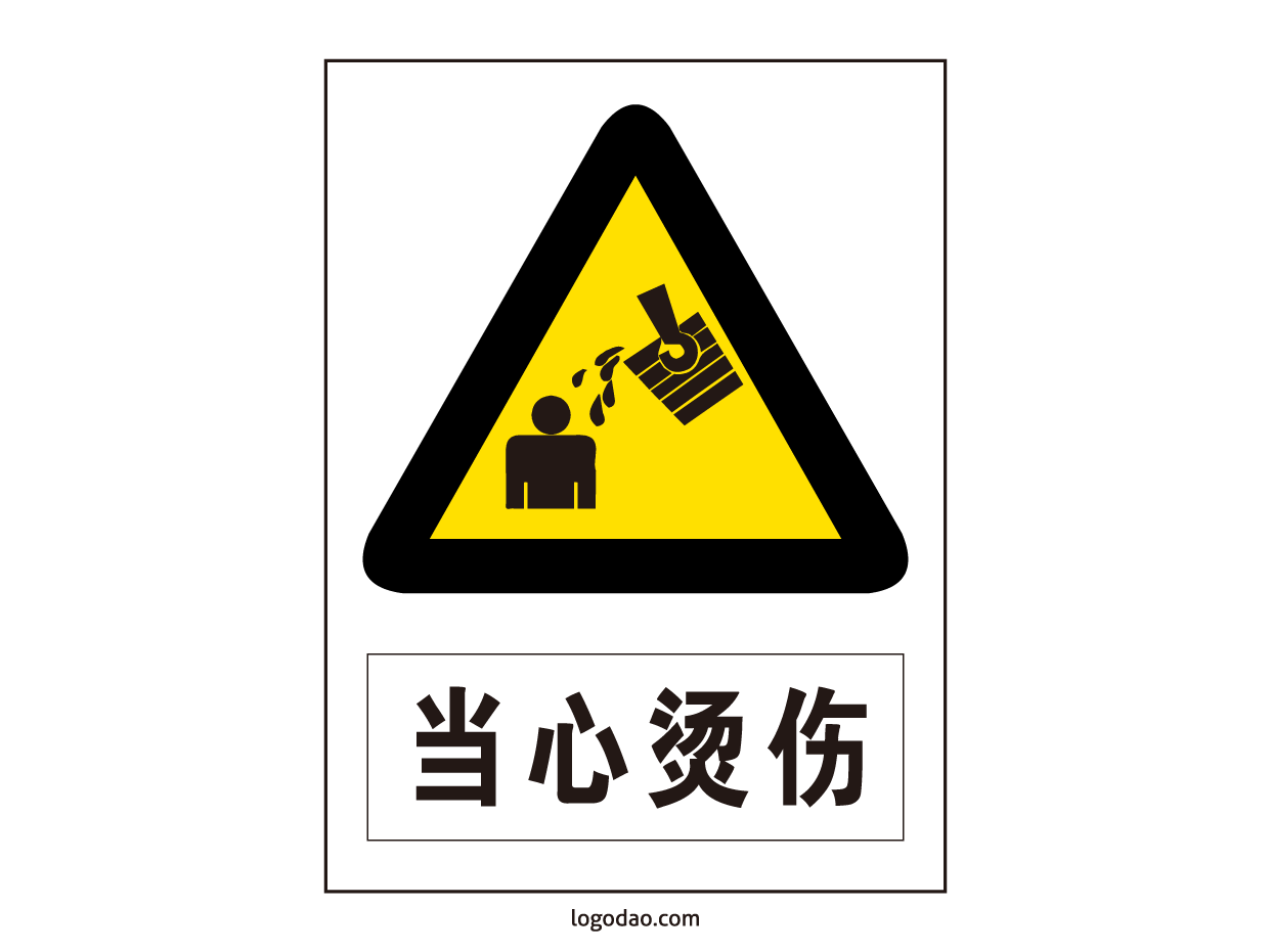 安全标志标牌当心须伤标识